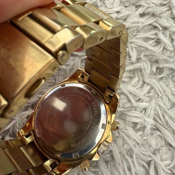 Michael Kors Gold Chronograph Watch with Crystal Bezel - Picture 6 of 6